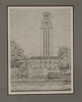 university tower and littlefield fountains