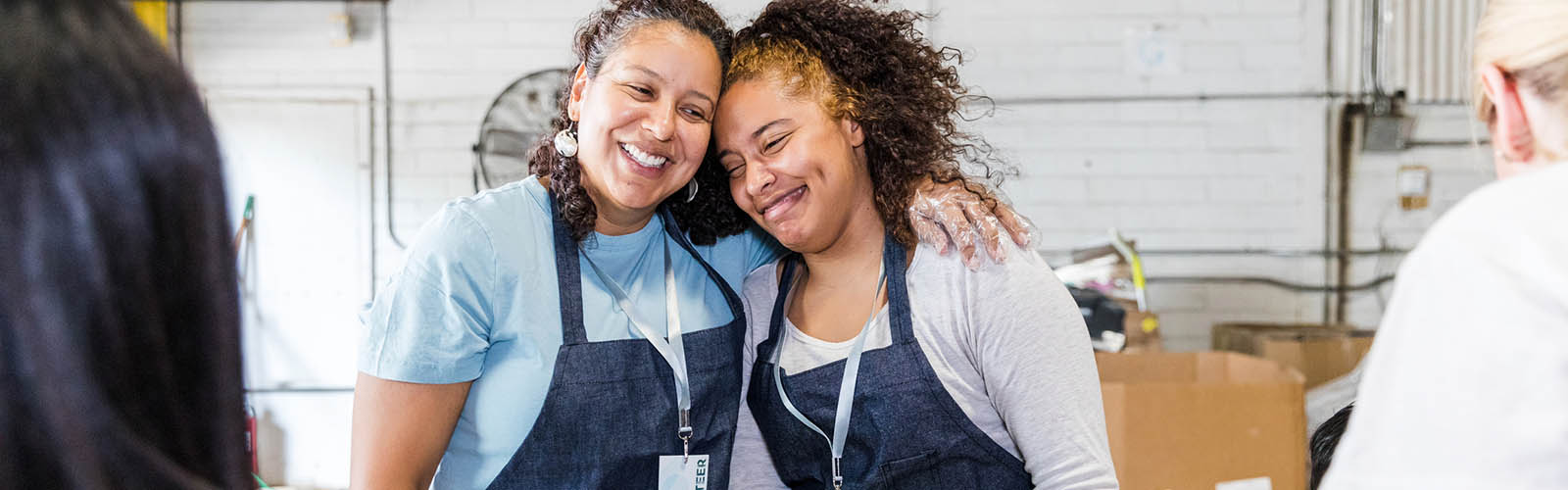 Group of Social Workers Volunteering at Food Drive