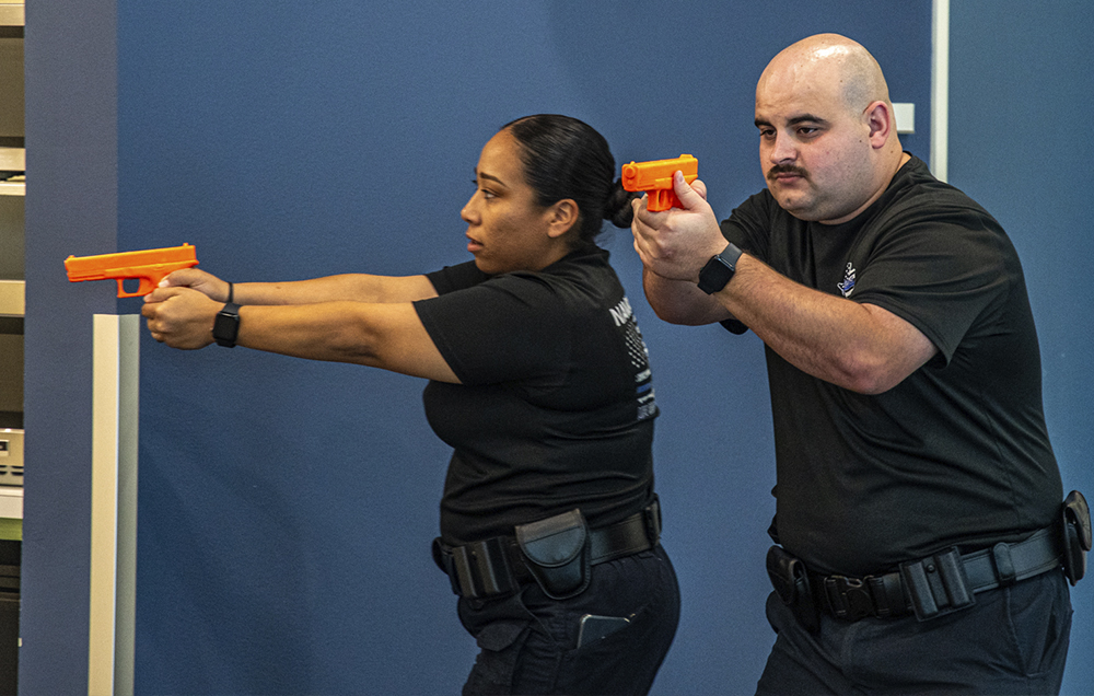 Cadet's practicing Handcuffing Procedures