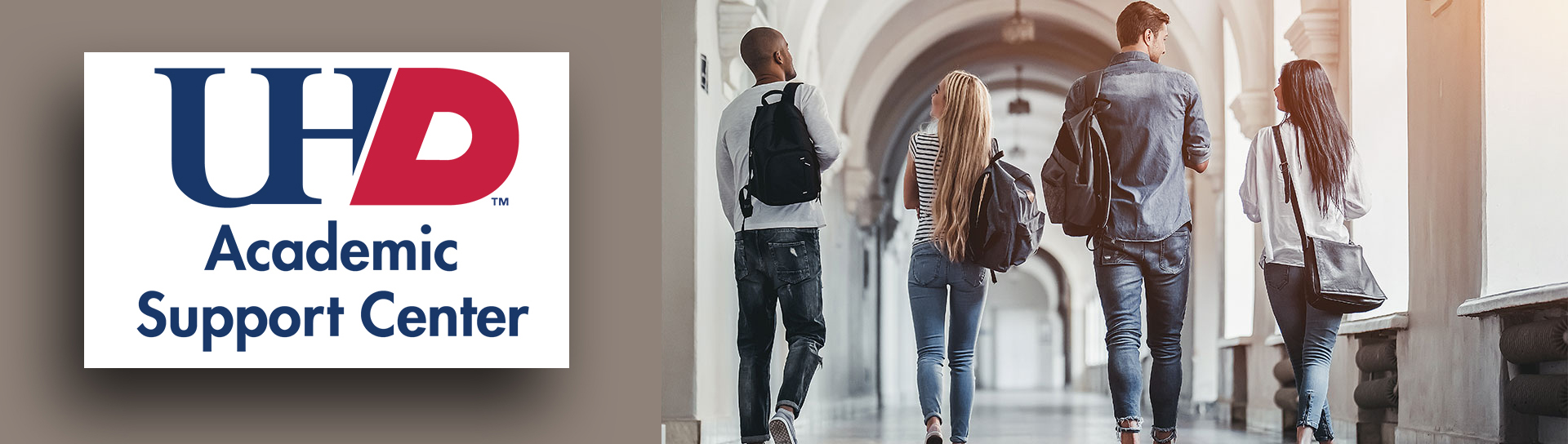 Students walking in the hall way