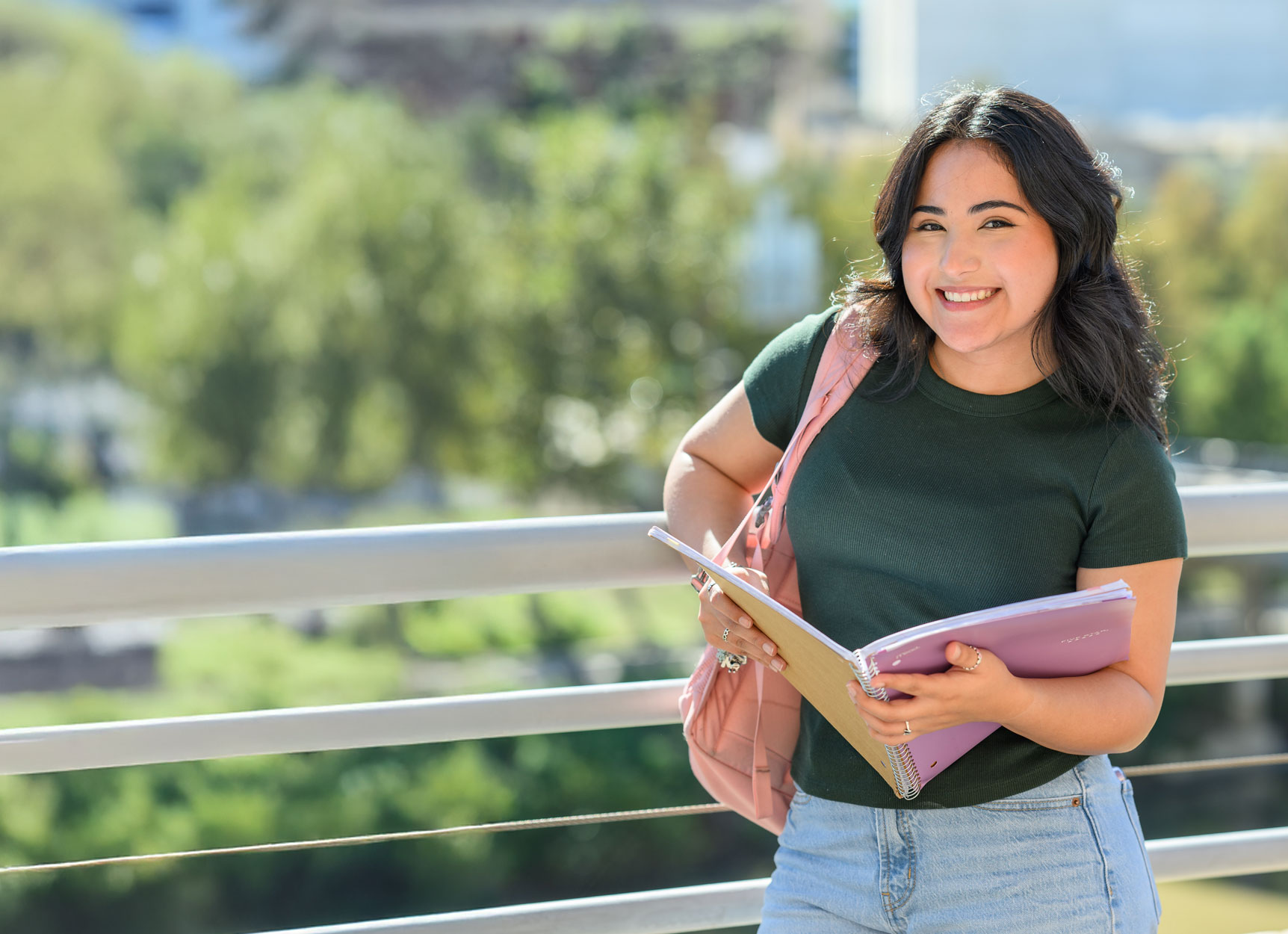 Female student smiling