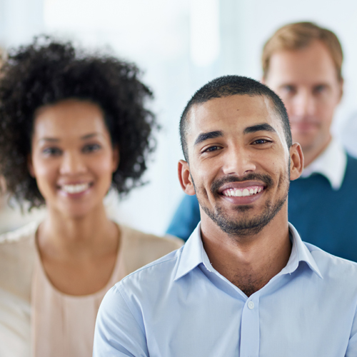 young professionals smiling young professionals smiling