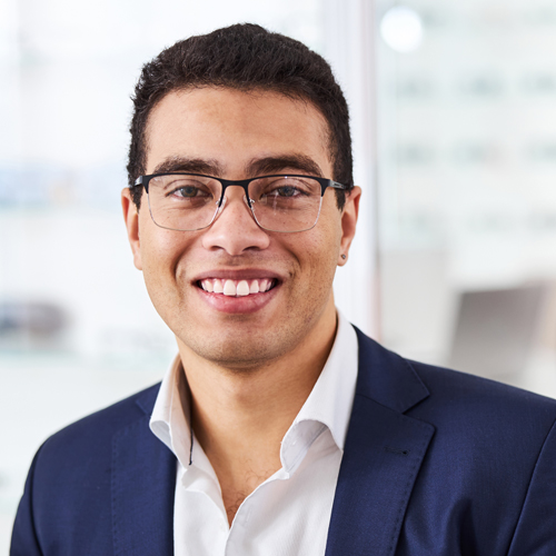 young professional smiling