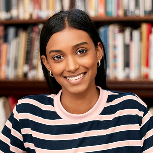 smiling female student