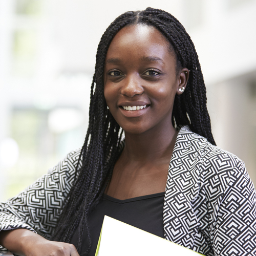 smiling college student