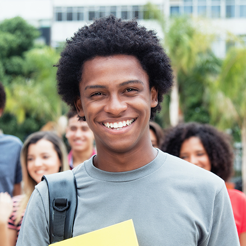 smiling college student