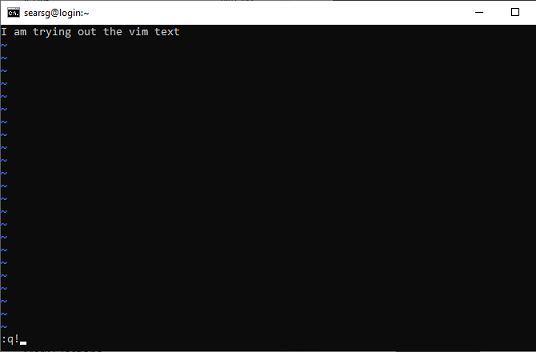 text inside terminal