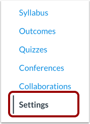 Course settings