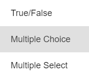 Quiz types