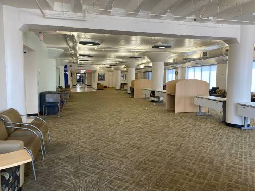 view of the library reading room