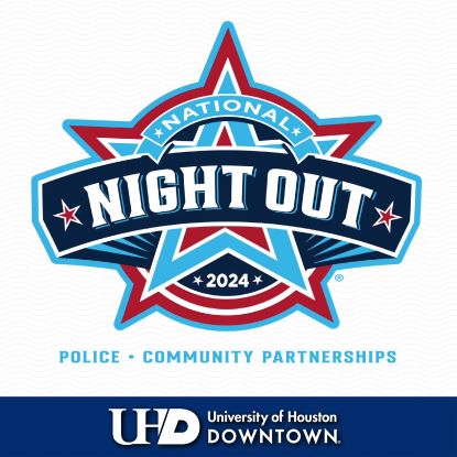 UHD National Night Out logo -- it's a star on a white background with the words 