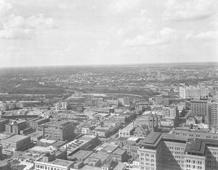 Aerial view of Downtown Houston