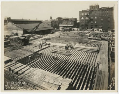 OMB under construction (orginally the M&M Building).