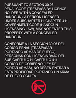 campus carry sign bilingual