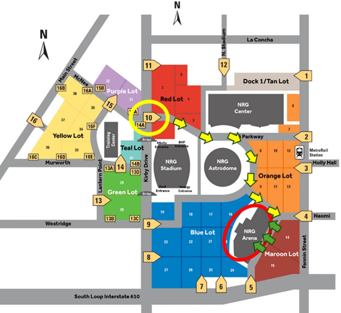 NRG Parking Map NRG Parking Map