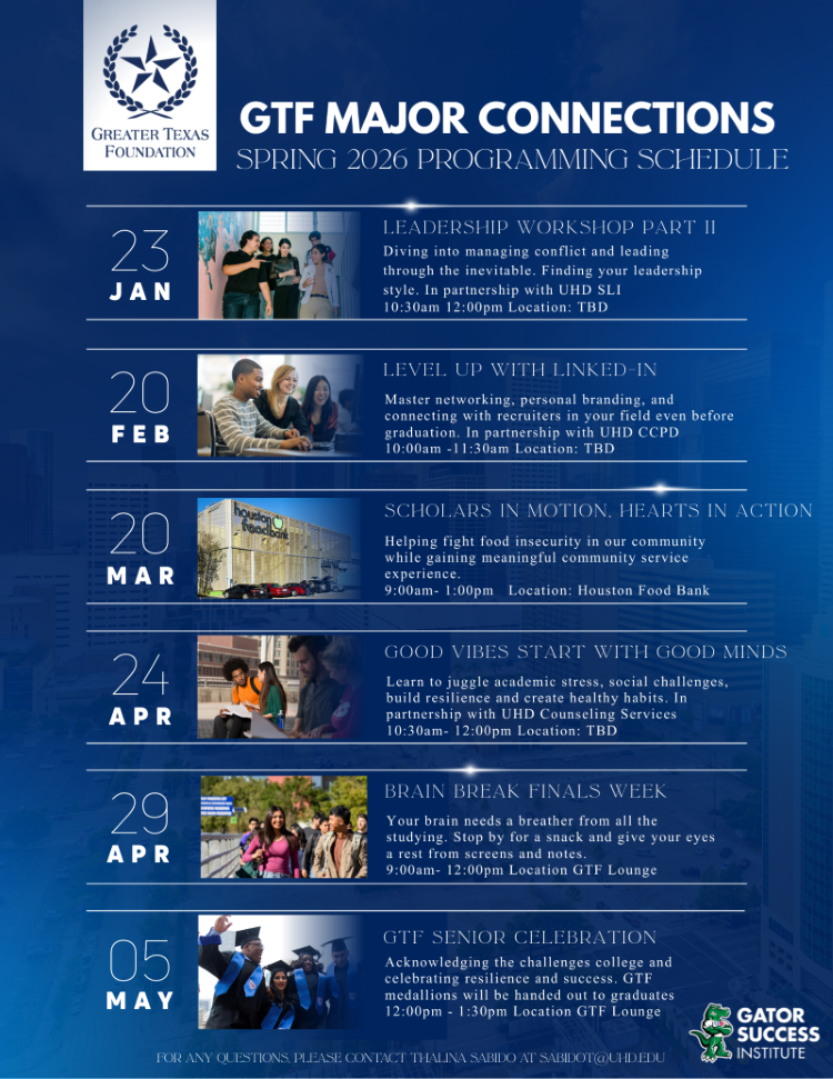 GTF Major Connections Workshops