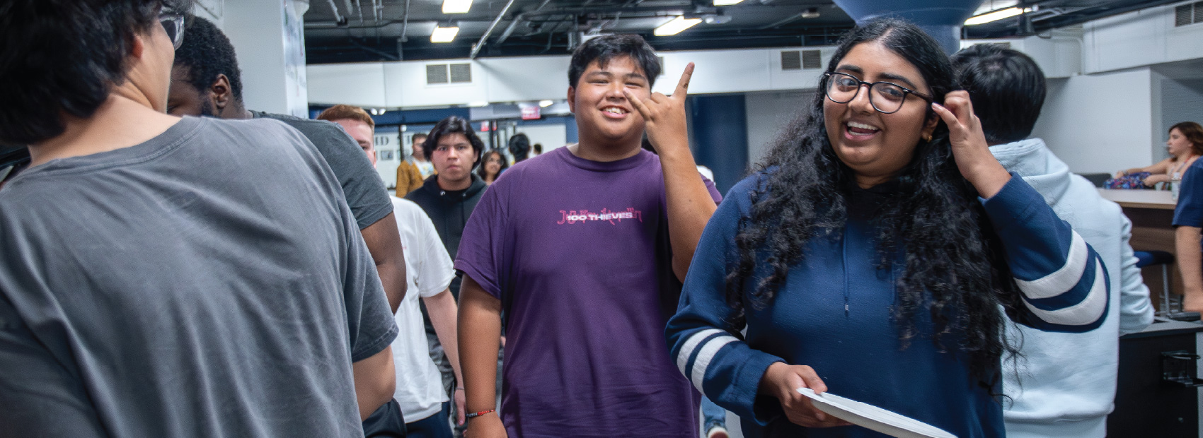 Studetns having fun Students enjoying the student life center