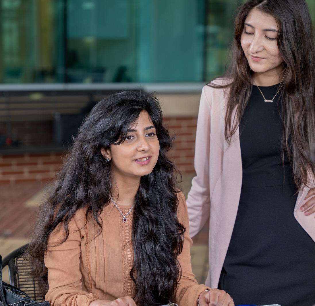 Two students hanging out