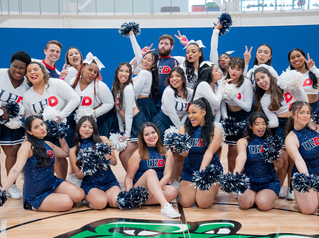 Cheerleaders from the Homecoming Pep Rally